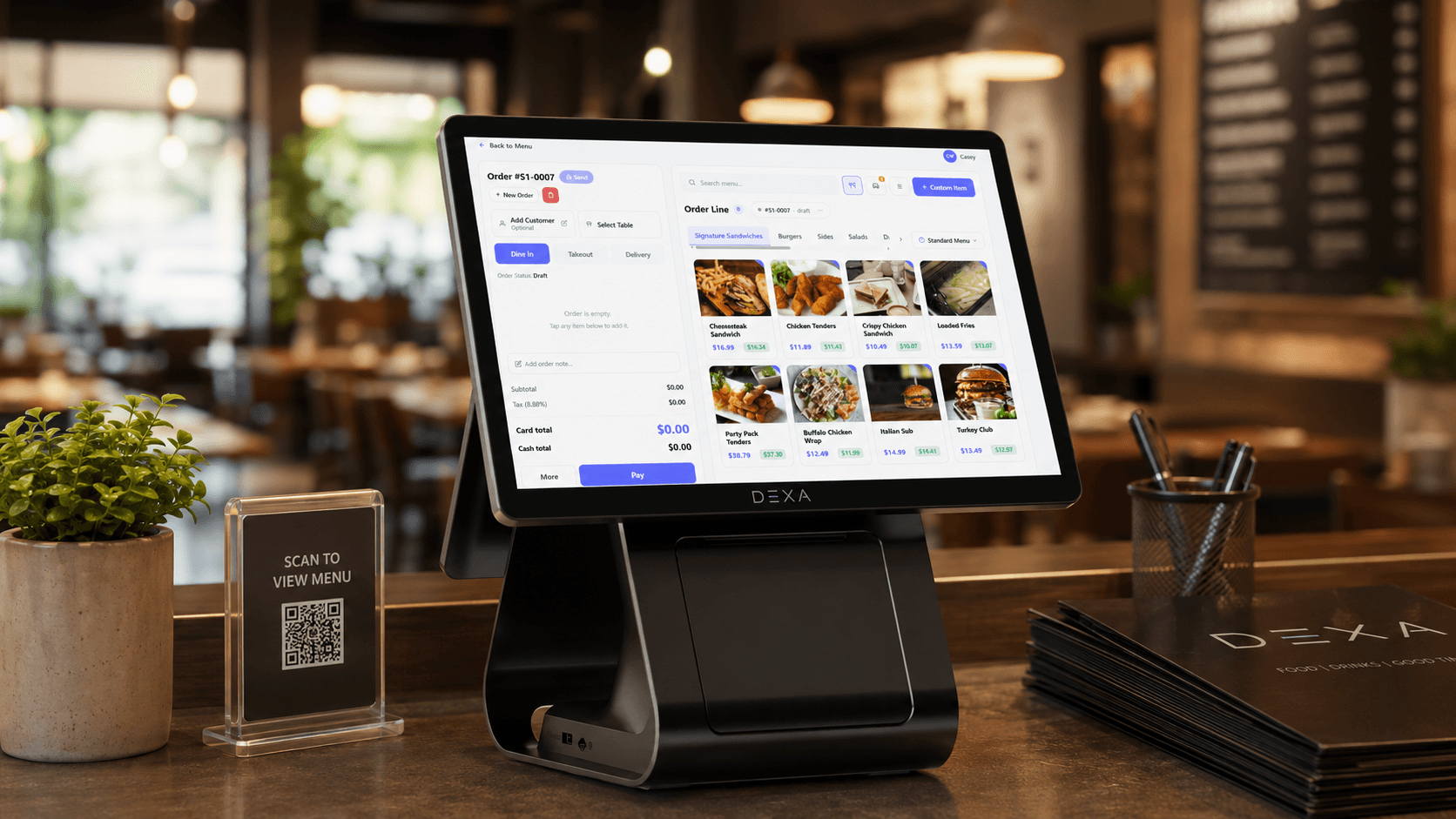 DEXA POS interface preview